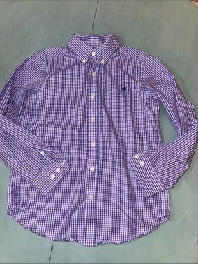 Southern Marsh Men's Purple Gingham Button-Down Shirt